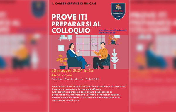 Career Service Unicam - PROVE IT! PREPARARSI AL COLLOQUIO