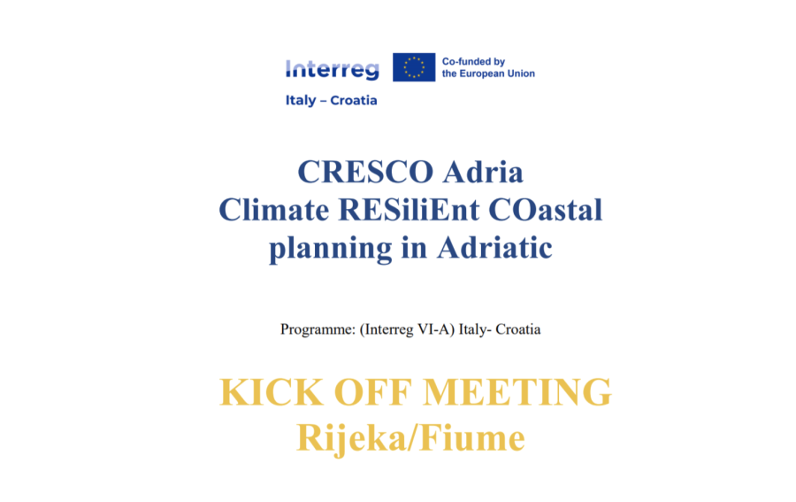 Kick-off Meeting del Progetto Interreg Italia-Croazia ITHR0200245 "Cresco Adria"