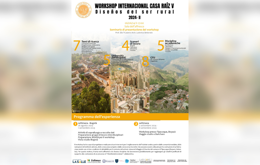 Presentazione del workshop — WORKSHOP INTERNACIONAL CASA RAIZ V