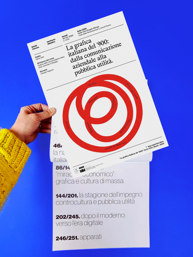 SEMINARIO DIDATTICO - La grafica italiana del '900: dalla comunicazione aziendale alla pubblica utilità.
