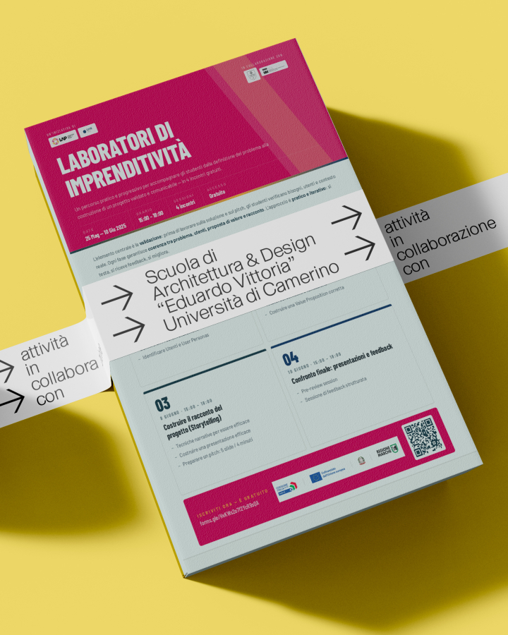 Laboratori di Imprenditività: un percorso pratico quattro incontri per trasformare i tuoi progetti in proposte di valore