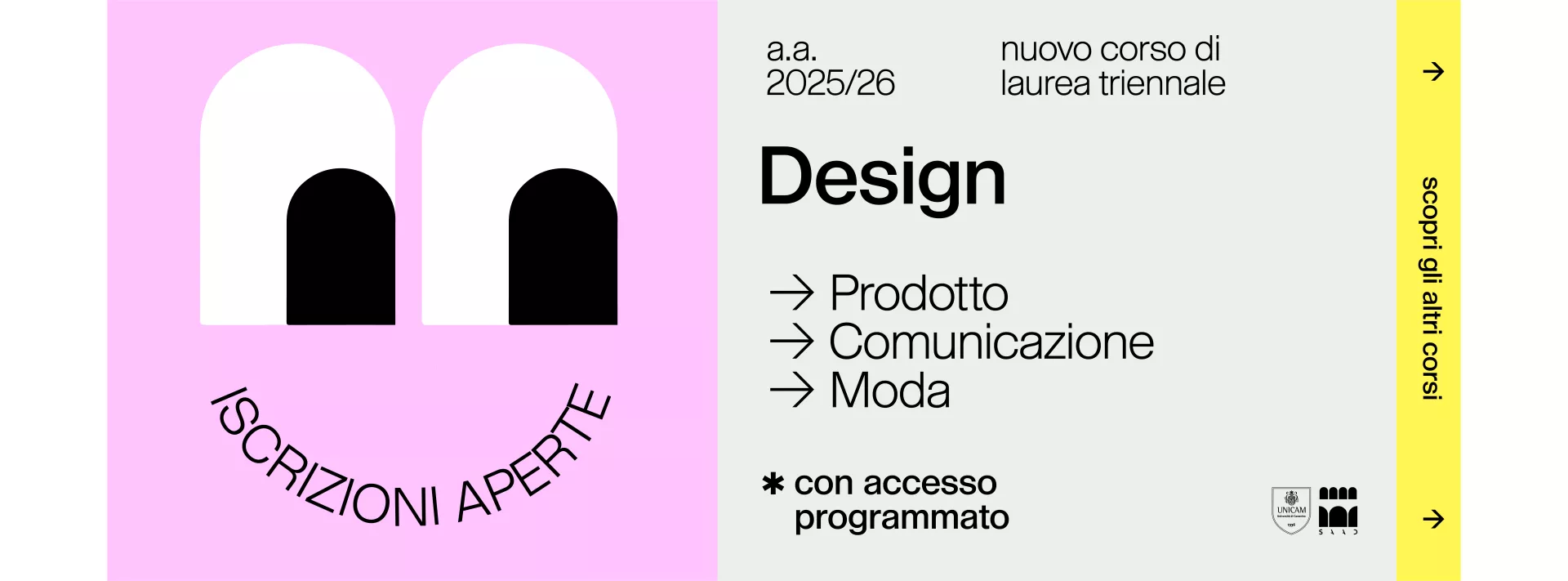 Iscrizioni aperte per la nuova triennale in Design a.a. 2025/26 