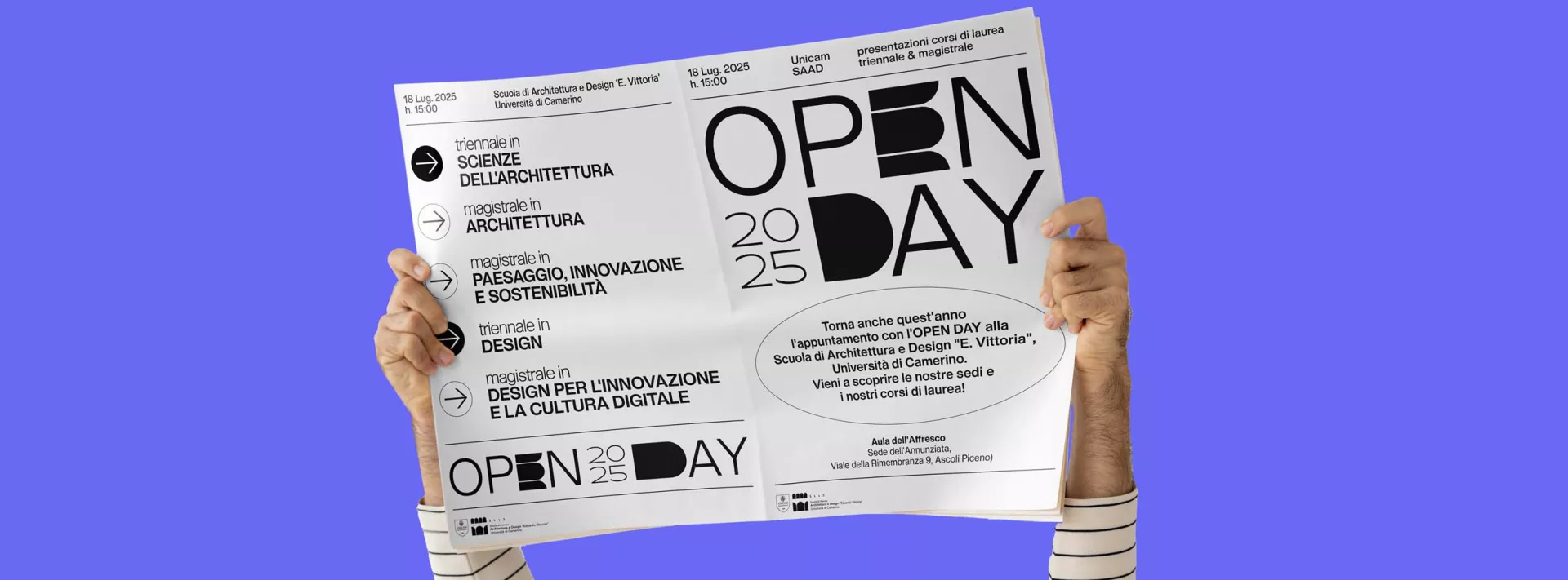 SAAD OPEN DAY 2025 - Vieni a scoprire i corsi di laurea triennale e magistrale della SAAD